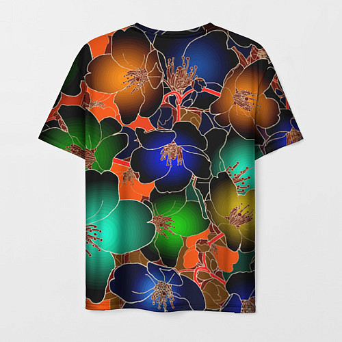 Мужская футболка Vanguard floral pattern Summer night Fashion trend / 3D-принт – фото 2