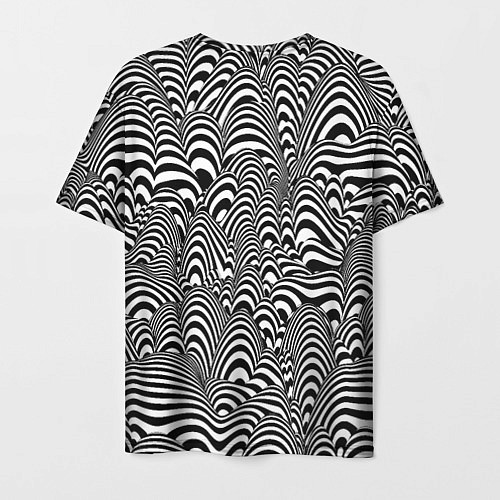 Мужская футболка Черно-белая психоделика / 3D-принт – фото 2