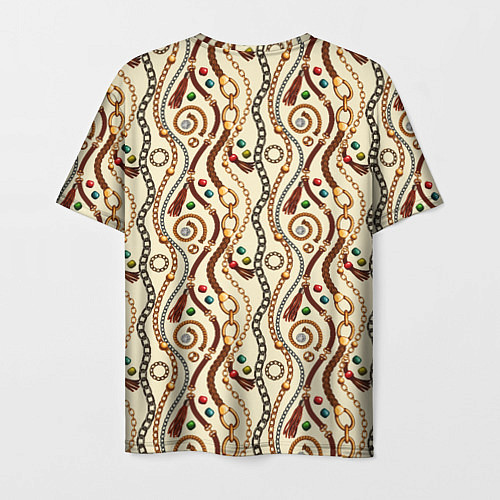 Мужская футболка Ремни и драгоценные камни / 3D-принт – фото 2