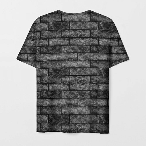 Мужская футболка Стена из черного кирпича Лофт / 3D-принт – фото 2