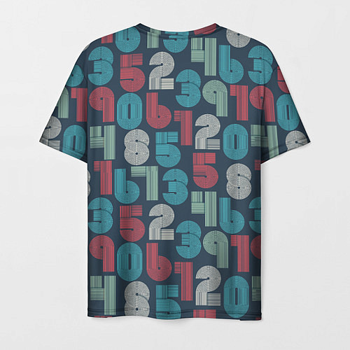 Мужская футболка Цифры в стиле Ретро / 3D-принт – фото 2