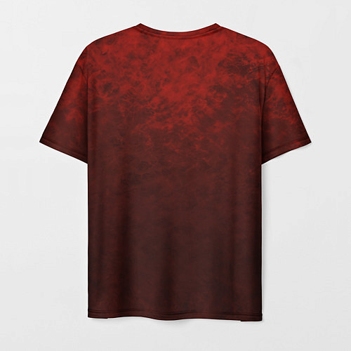 Мужская футболка Мраморный красно-черный градиент / 3D-принт – фото 2