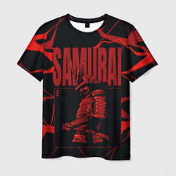 Футболка мужская Красный самурай с красными разводами, цвет: 3D-принт