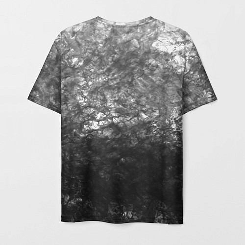 Мужская футболка Текстура камня черно-белый узор / 3D-принт – фото 2