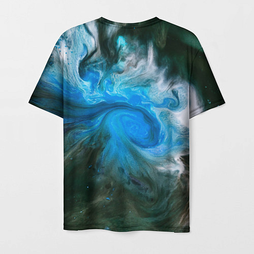 Мужская футболка Неоновые краски - Синий / 3D-принт – фото 2