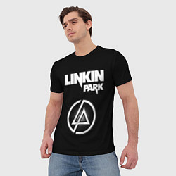 Футболка мужская Linkin Park логотип и надпись, цвет: 3D-принт — фото 2