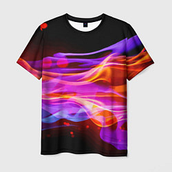 Мужская футболка Abstract colorful waves