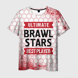 Футболка мужская Brawl Stars: красные таблички Best Player и Ultima, цвет: 3D-принт