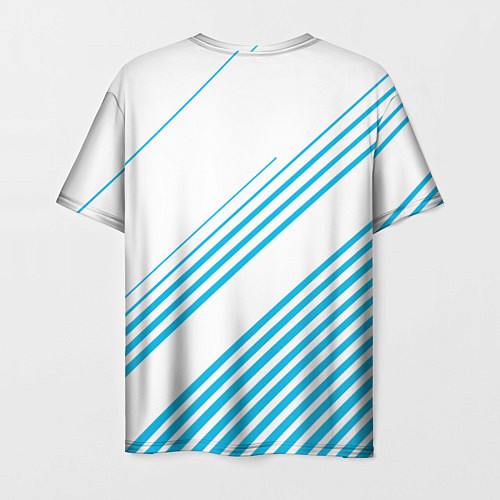 Мужская футболка Манчестер сити голубые полоски / 3D-принт – фото 2
