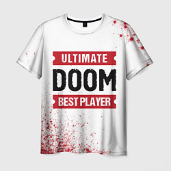 Футболка мужская Doom: красные таблички Best Player и Ultimate, цвет: 3D-принт