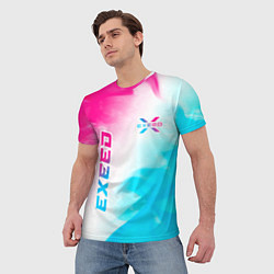 Футболка мужская Exeed Neon Gradient, цвет: 3D-принт — фото 2