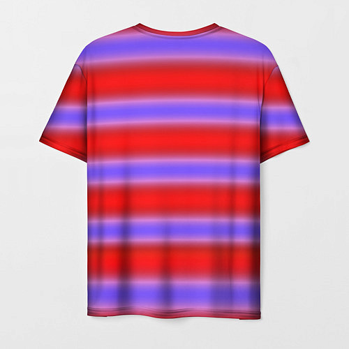 Мужская футболка Striped pattern мягкие размытые полосы красные фио / 3D-принт – фото 2