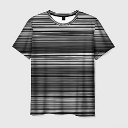 Мужская футболка Black and white thin stripes Тонкие полосы