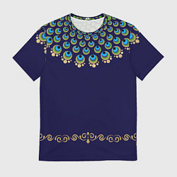 Мужская футболка Павлиньи перья с вензелями