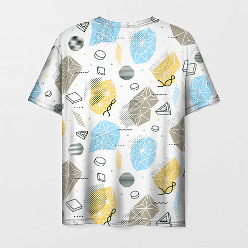 Мужская футболка Разноцветные Многоугольники и Круги / 3D-принт – фото 2