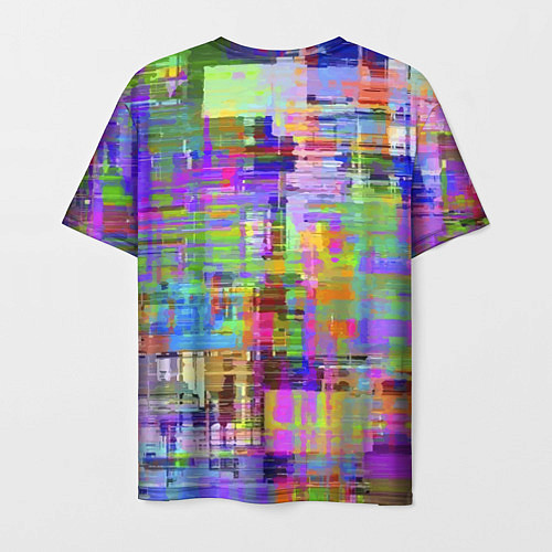 Мужская футболка Красочный авангардный глитч Fashion trend / 3D-принт – фото 2