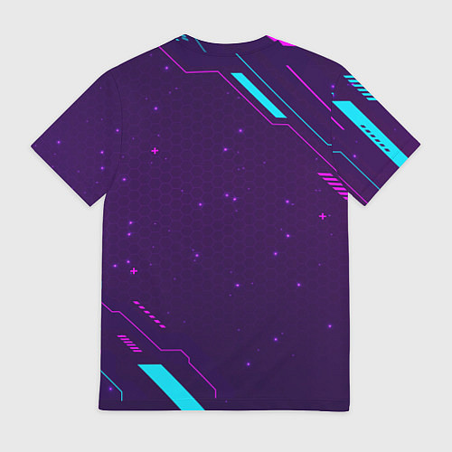 Мужская футболка Символ Dead by Daylight в неоновых цветах на темно / 3D-принт – фото 2