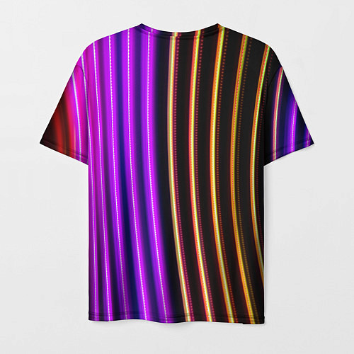 Мужская футболка Неоновые линейные фонари - Фиолетовый / 3D-принт – фото 2
