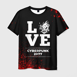 Футболка мужская Cyberpunk 2077 Love Классика, цвет: 3D-принт