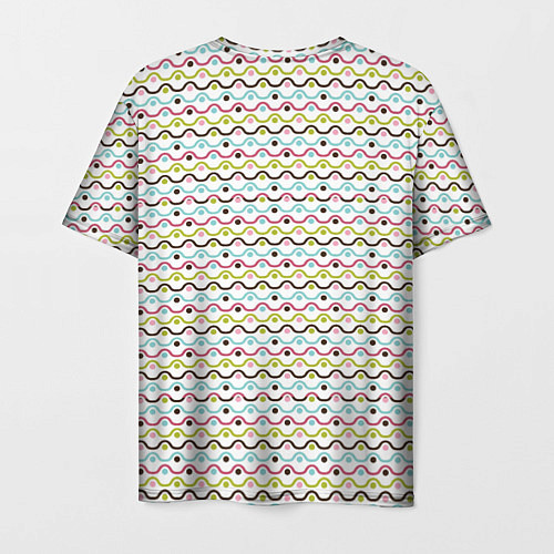 Мужская футболка Волнистые линии геометрия / 3D-принт – фото 2