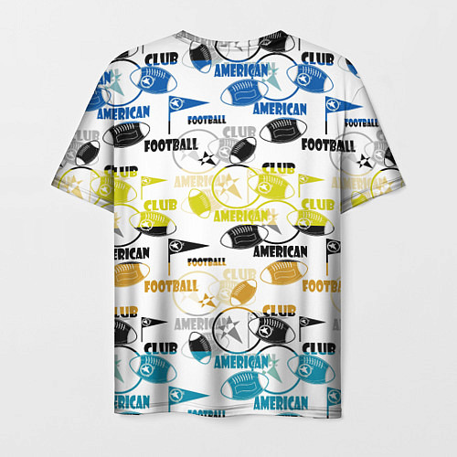 Мужская футболка American football sports pattern / 3D-принт – фото 2