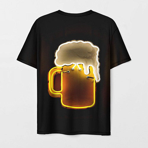 Мужская футболка Неоновое пиво - Жёлтый / 3D-принт – фото 2