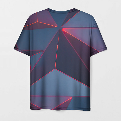 Мужская футболка Неоновая киберпанк броня - Красный / 3D-принт – фото 2