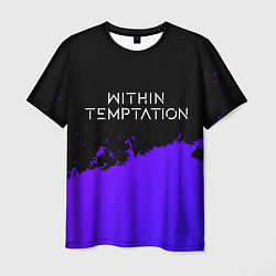 Футболка мужская Within Temptation Purple Grunge, цвет: 3D-принт