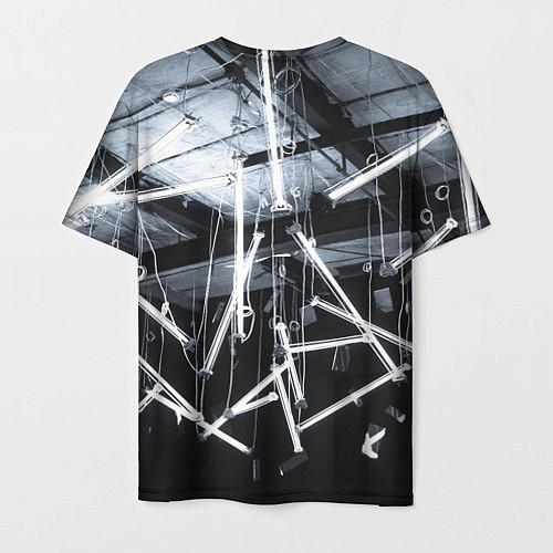 Мужская футболка Абстрактное множество фонарей во тьме - Белый / 3D-принт – фото 2