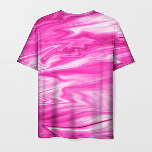 Мужская футболка Розовая мраморная текстура / 3D-принт – фото 2