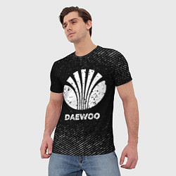 Футболка мужская Daewoo с потертостями на темном фоне, цвет: 3D-принт — фото 2