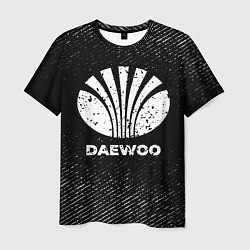 Футболка мужская Daewoo с потертостями на темном фоне, цвет: 3D-принт