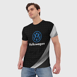 Футболка мужская Volkswagen абстракция, цвет: 3D-принт — фото 2