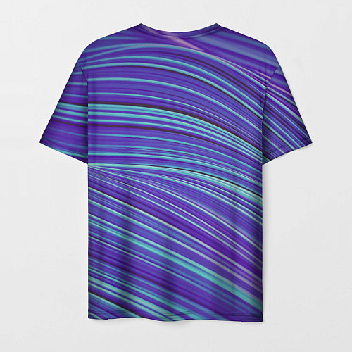 Мужская футболка Абстрактные волны Wave - синие / 3D-принт – фото 2