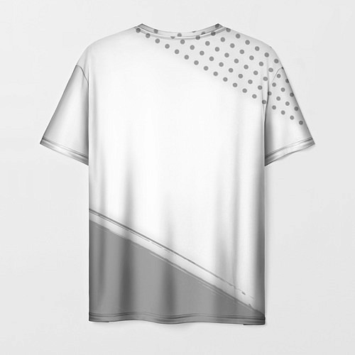 Мужская футболка PSG sport на светлом фоне: символ и надпись вертик / 3D-принт – фото 2