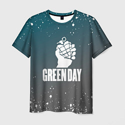 Футболка мужская Green day - брызги, цвет: 3D-принт
