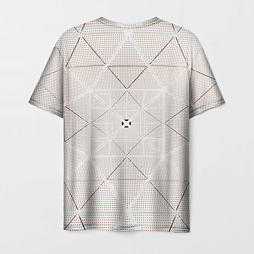 Мужская футболка Абстрактные геометрические линии и точки / 3D-принт – фото 2