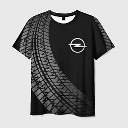Футболка мужская Opel tire tracks, цвет: 3D-принт
