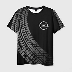 Мужская футболка Opel tire tracks