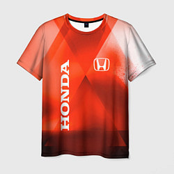 Футболка мужская Honda - красная абстракция, цвет: 3D-принт