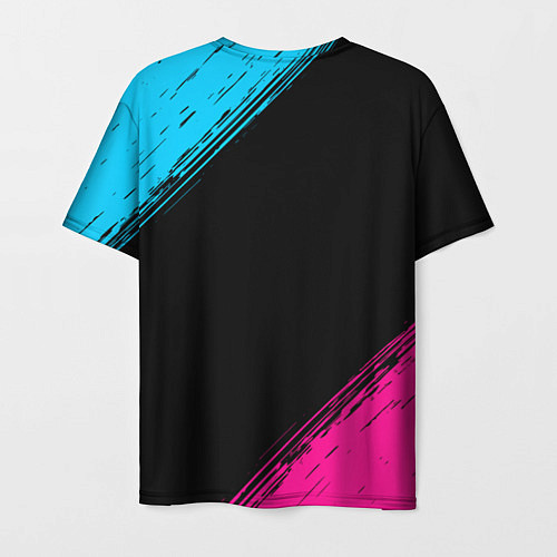 Мужская футболка Borussia - neon gradient / 3D-принт – фото 2