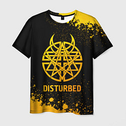 Футболка мужская Disturbed - gold gradient, цвет: 3D-принт