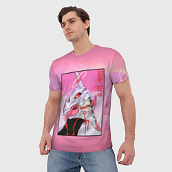 Футболка мужская EVANGELION PINK Берсерк mode, цвет: 3D-принт — фото 2