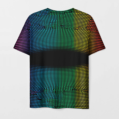 Мужская футболка Радужные точки - Rainbow / 3D-принт – фото 2