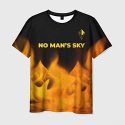 Футболка мужская No Mans Sky - gold gradient: символ сверху, цвет: 3D-принт