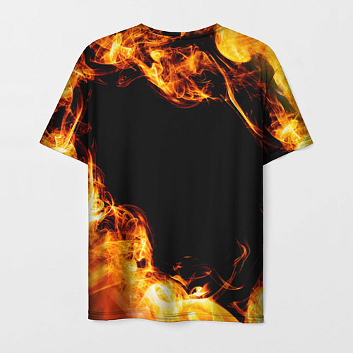 Мужская футболка Five Finger Death Punch и пылающий огонь / 3D-принт – фото 2
