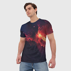 Футболка мужская Космическое пламя, цвет: 3D-принт — фото 2
