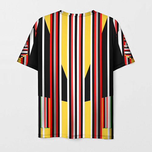 Мужская футболка Геометрические цветные фигуры полосы geometry / 3D-принт – фото 2