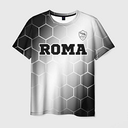 Футболка мужская Roma sport на светлом фоне: символ сверху, цвет: 3D-принт