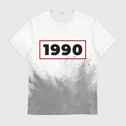 Футболка мужская 1990 - в красной рамке на светлом, цвет: 3D-принт